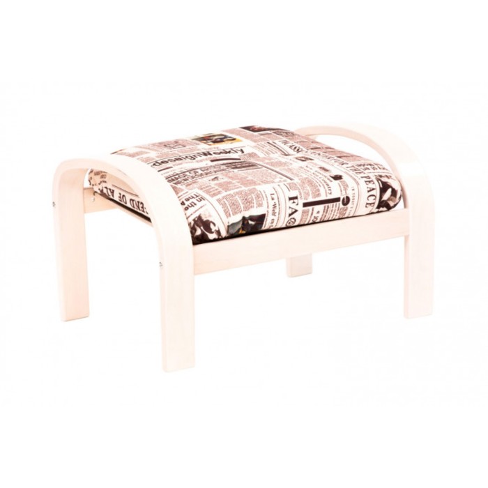 Мягкий элемент пуфа "Мальта",  ткань, цвет газета