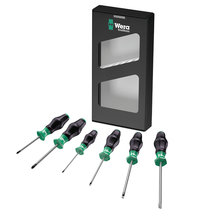 Набор отверток WERA Kraftform Comfort 1334/6 (WE-031551), наконечник Black Point, 6 шт.
