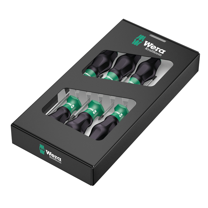 Набор отверток WERA Kraftform Comfort 1334/6 (WE-031551), наконечник Black Point, 6 шт.