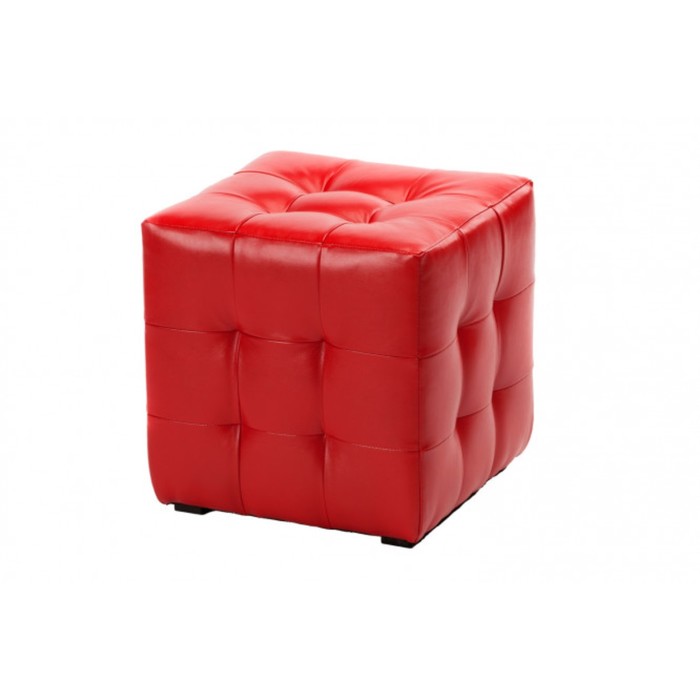 Пуф "Руби", искусственная кожа, цвет красный