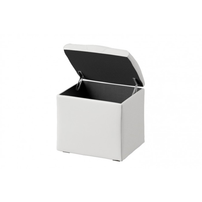 Пуф, тип 4, искусственная кожа, цвет белый