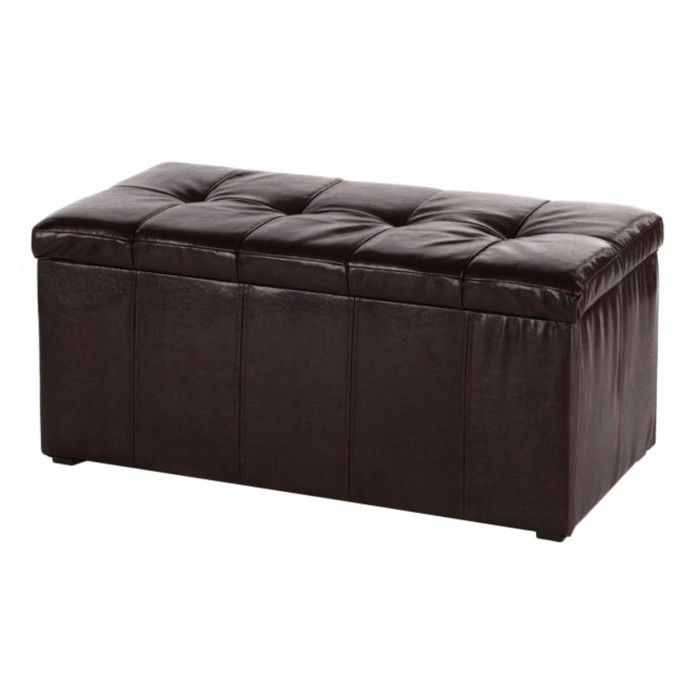 Пуф "ПФ-3", искусственная кожа, цвет коричневый