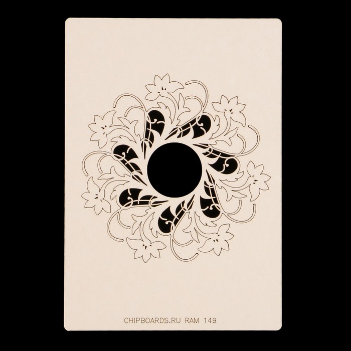 Чипборд из картона "Цветущая рамка" (2) 12х12 см