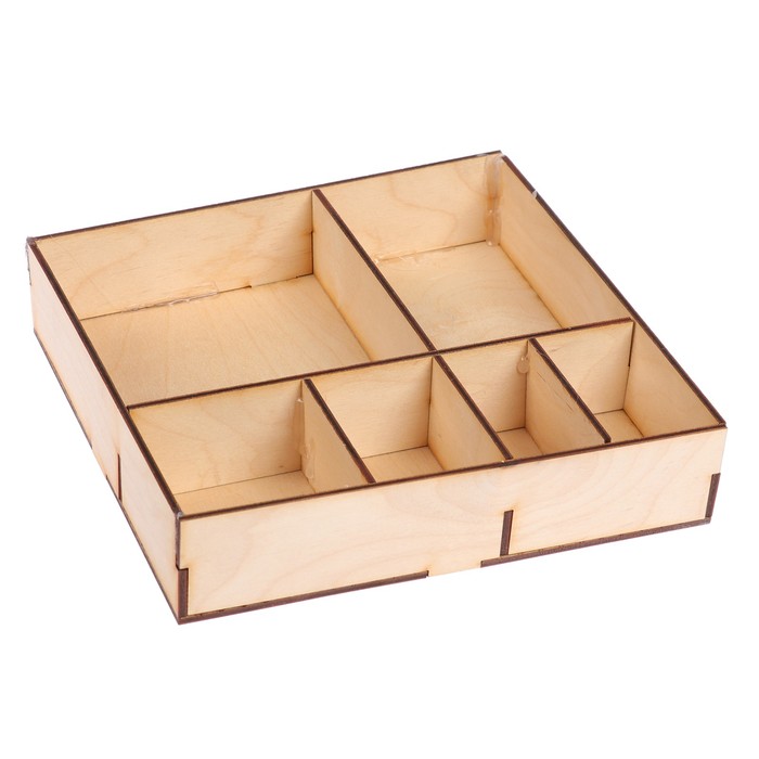 Бокс из фанеры для декора "ШадоуБокс" (12) 20х20 см (набор 9 деталей)