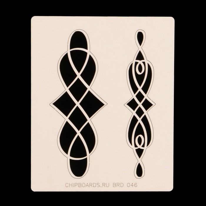 Набор чипбордов (2 шт) "Завитушки декоративные" (4) 20х10 см и 40х10 см