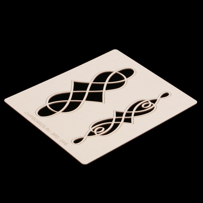 Набор чипбордов (2 шт) "Завитушки декоративные" (4) 20х10 см и 40х10 см