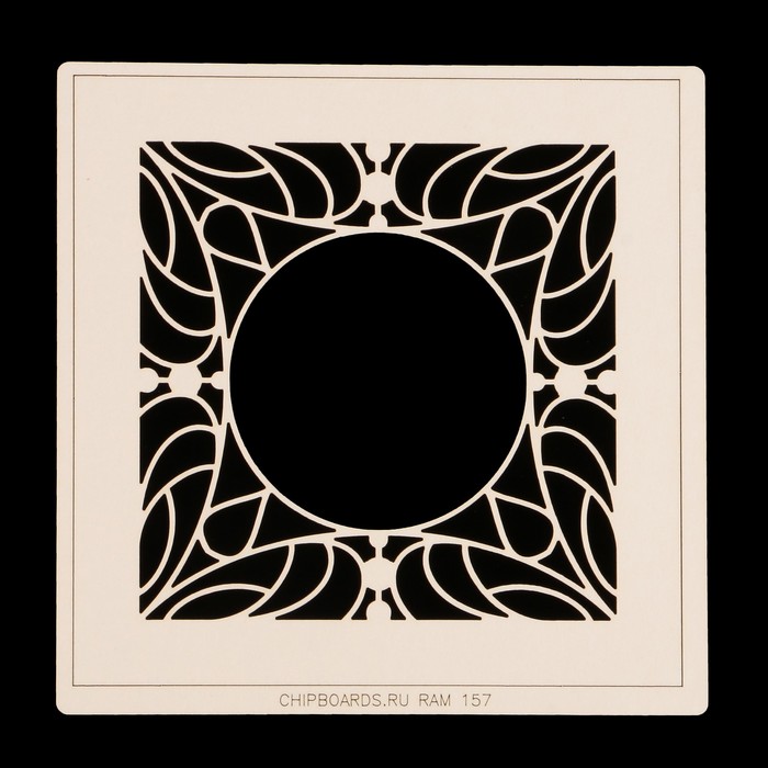 Чипборд из картона "Рамка Капустинский витраж" 14х14 см