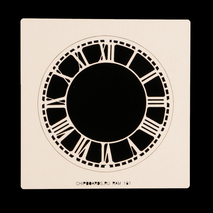 Чипборд из картона "Рамка "Часы" (2) 12 см