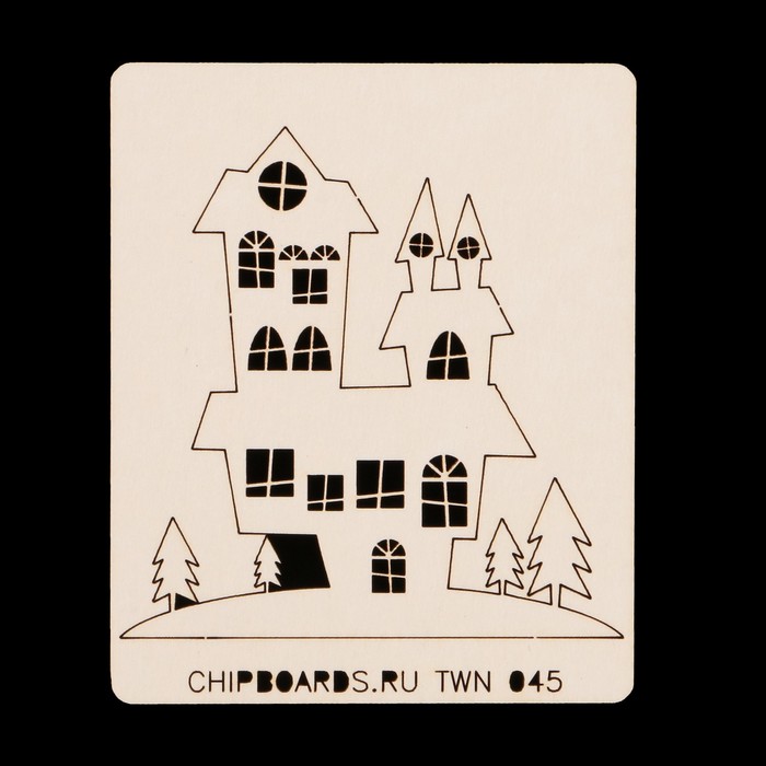 Чипборд из картона "Сказочный домик" (7) 6,5х6,5 см