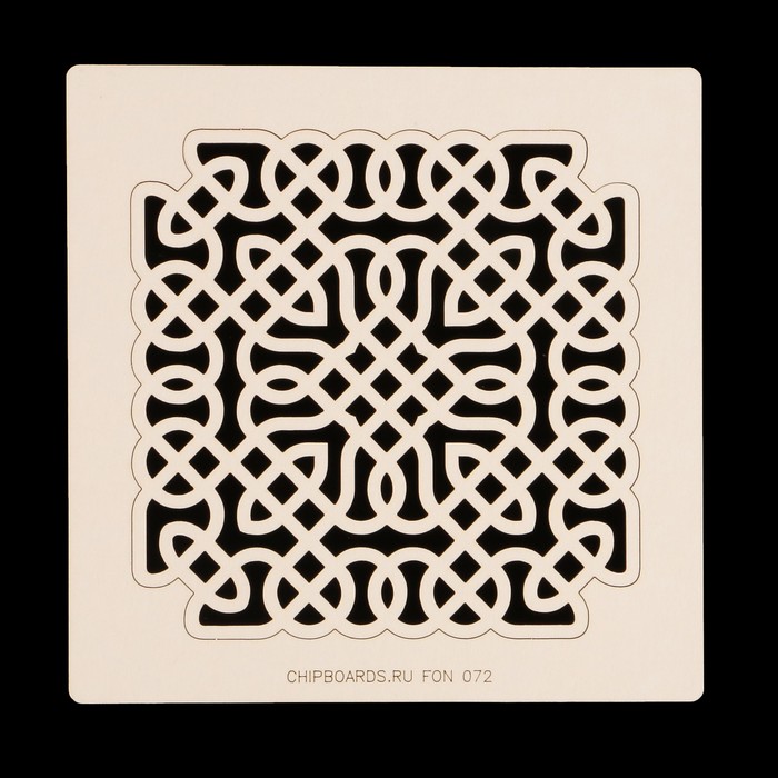 Чипборд из картона "Восточный узор" (4) 12х12 см