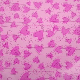 

Плёнка металлизированная "Ажурные сердца", розовый, 0,7 х 20 м