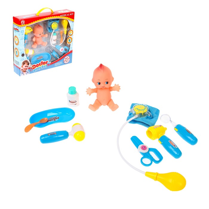 Набор доктора "Лечим карапуза 1" с пупсом, тонометром и аксессуарами