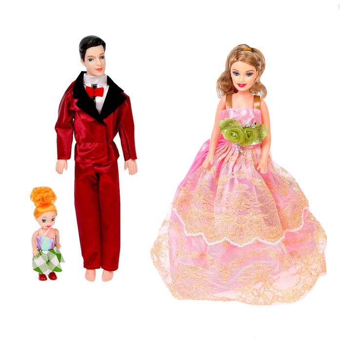 Набор кукол моделей "Семья" на празднике, МИКС