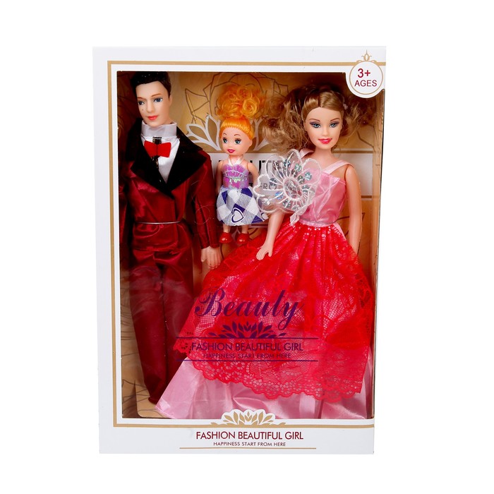 Набор кукол моделей "Семья" на празднике, МИКС