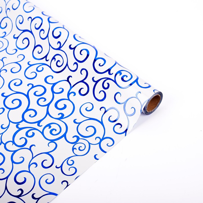 Плёнка металлизированная "Завитки", 0,5 х 20 м