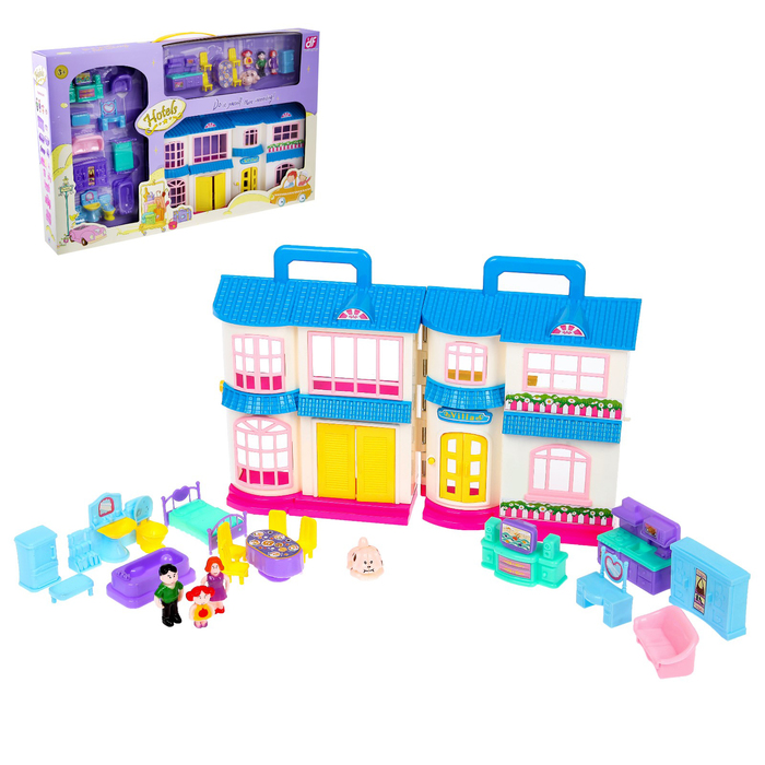 Дом для кукол "Семья" с мебелью и аксессуарами