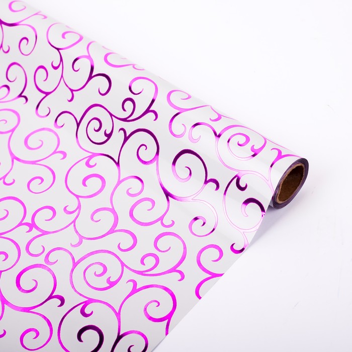 Плёнка металлизированная "Завитки", 0,5 х 20 м