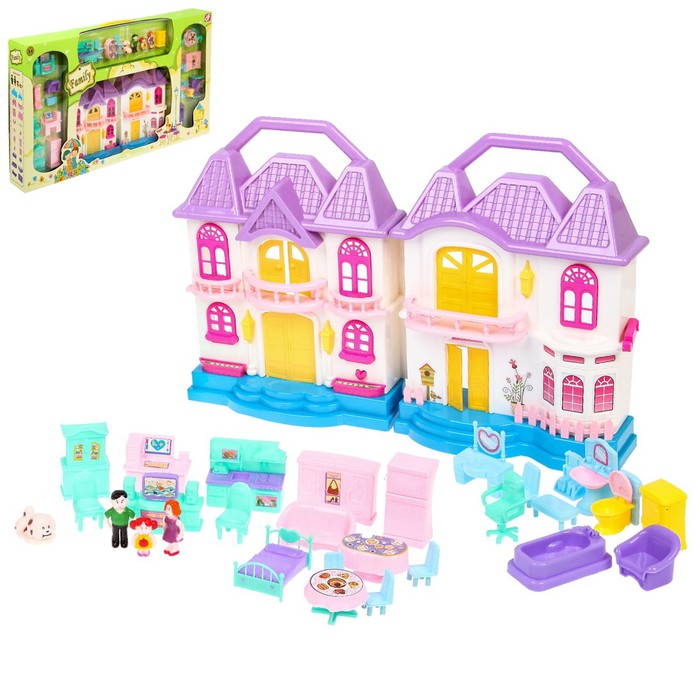 Дом для кукол "Семейное гнёздышко" с мебелью и аксессуарами