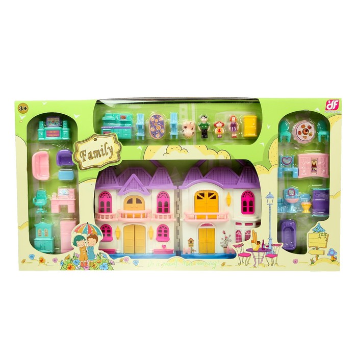 Дом для кукол "Семейное гнёздышко" с мебелью и аксессуарами