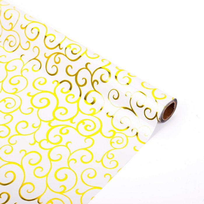 Плёнка металлизированная "Завитки", 0,5 х 20 м