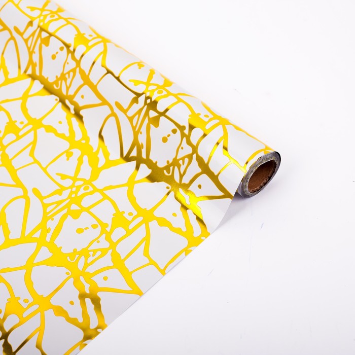 Плёнка металлизированная "Экспрессия", золотой, 0,5 х 20 м