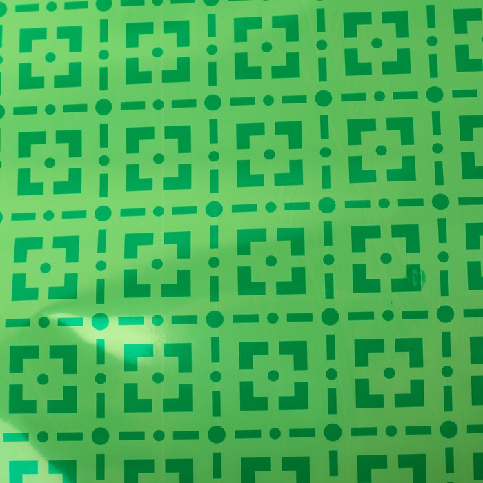 Плёнка металлизированная "Геометрия", зеленый, 0,7 х 20 м