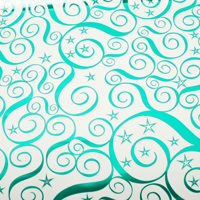 Плёнка металлизированная "Вдохновение", бирюза, 0,5 х 20 м