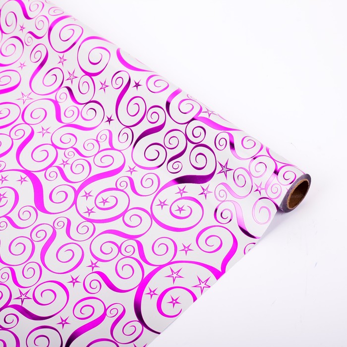 Плёнка металлизированная "Вдохновение", сиреневый, 0,5 х 20 м