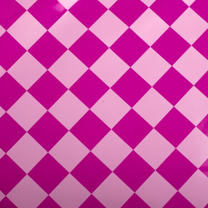 Плёнка металлизированная "Ромбики", розовый, 0,7 х 20 м