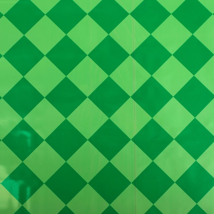 Плёнка металлизированная "Ромбики", зеленый, 0,7 х 20 м