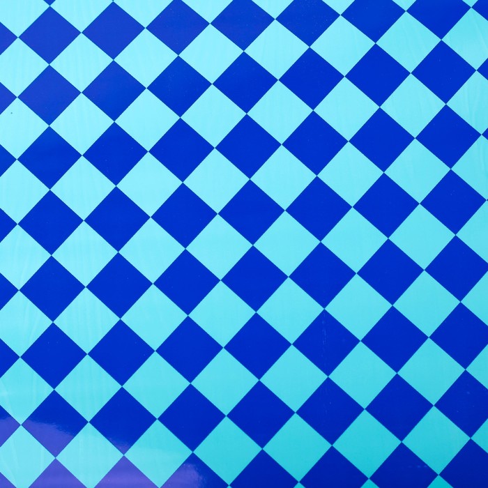 Плёнка металлизированная "Ромбики", синий, 0,7 х 20 м