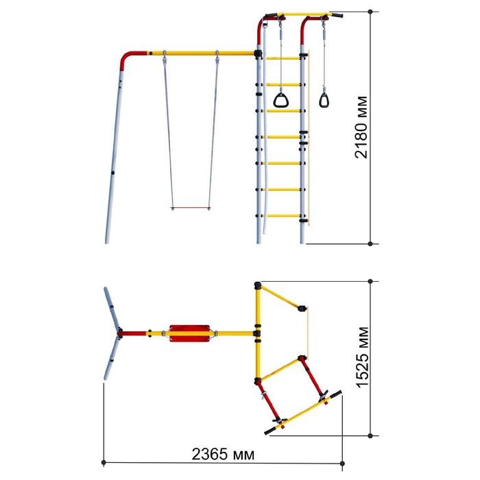 Детский спортивный комплекс уличный R 103.08.00 ROMANA Скала (стандартный)