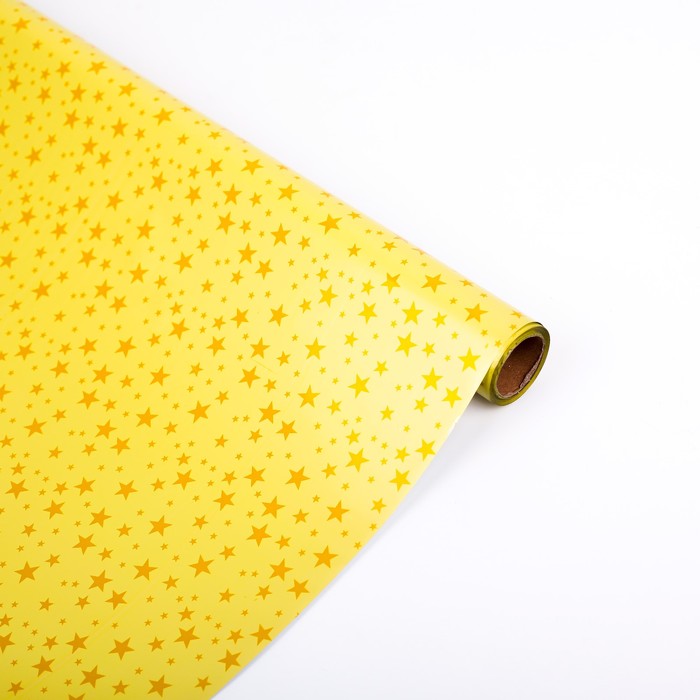 Плёнка металлизированная "Звездная", золотой, 0,7 х 20 м