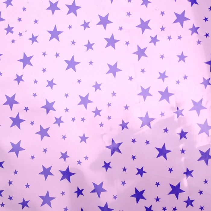 Плёнка металлизированная "Звездная", сиреневый, 0,7 х 20 м