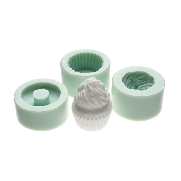 Молд силикон для полимерной глины (набор 3 шт) "Пирожное воздушное" 2,7х2,5 см