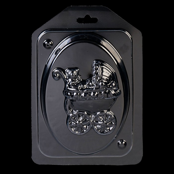 Пластиковая форма для мыла "Коляска" 11х8 см