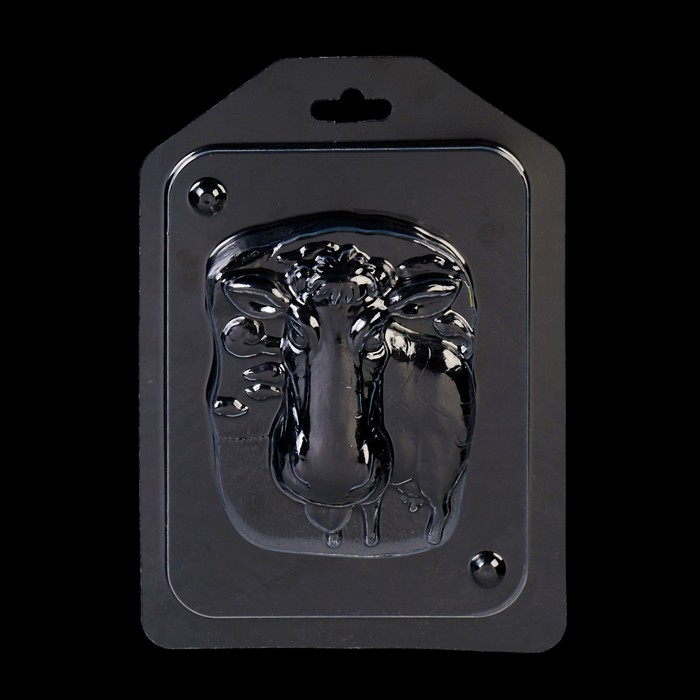 Пластиковая форма для мыла "Корова" 8х6,5 см