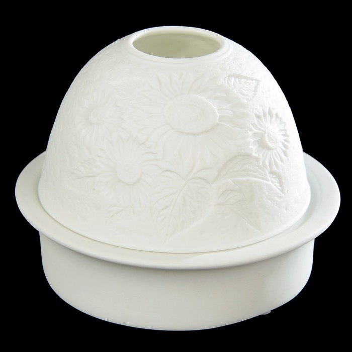 Сувенир с подсветкой «Подсолнухи», на батарейках, 11х9 см, фарфор