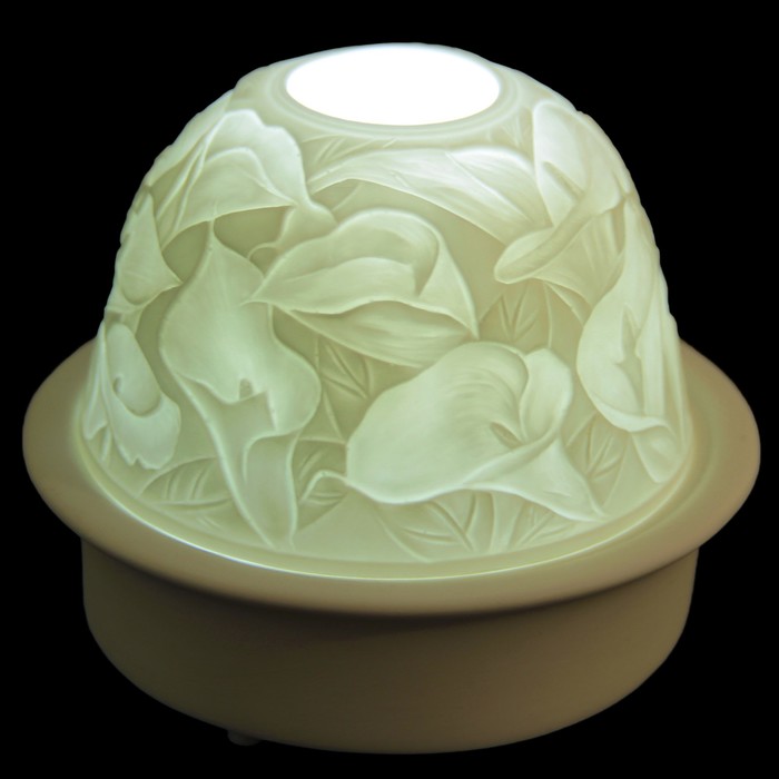 Сувенир с подсветкой «Каллы», на батарейках, 11х9 см, фарфор