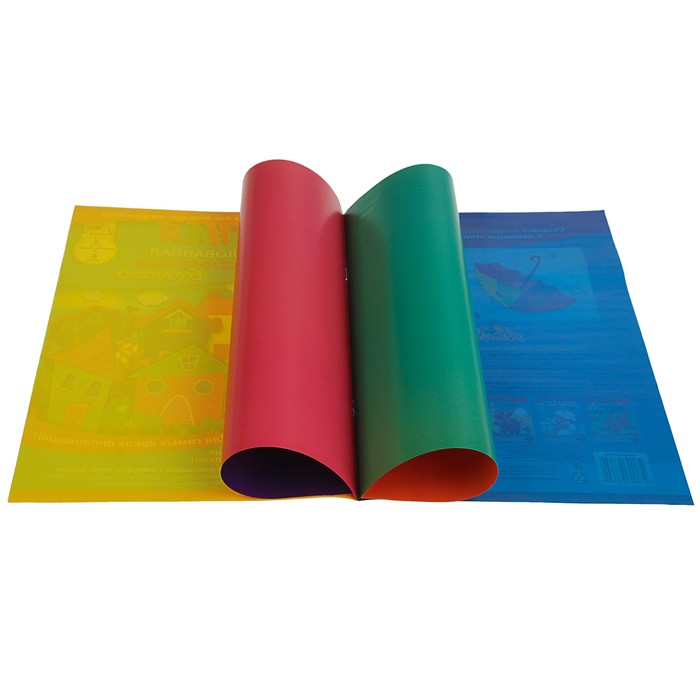 Бумага цветная двухсторонняя А4, 4 листа, 6 цветов