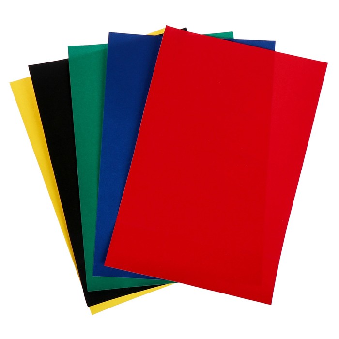 Бумага цветная бархатная А4, 5 листов "Орнамент", упаковка ПЭТ