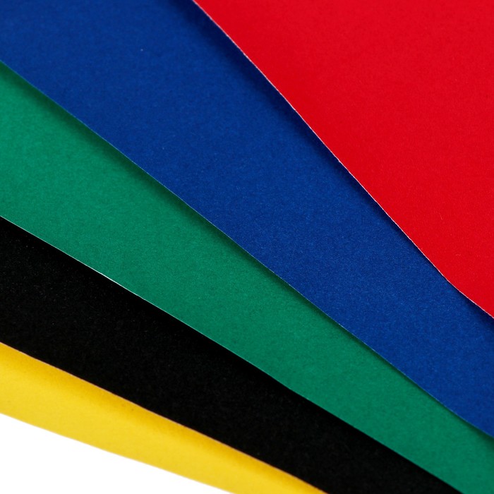 Бумага цветная бархатная А4, 5 листов "Орнамент", упаковка ПЭТ