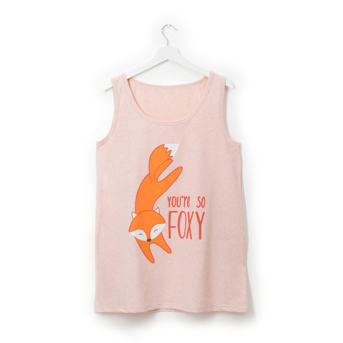 Майка удлиненная женская KAFTAN "Fox" пудра, р-р 42-44, 100% хлопок