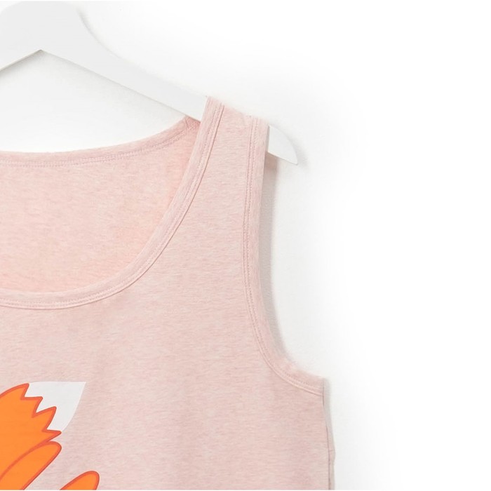 Майка удлиненная женская KAFTAN "Fox" пудра, р-р 42-44, 100% хлопок