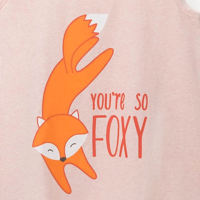 Майка удлиненная женская KAFTAN "Fox" пудра, р-р 50-52, 100% хлопок