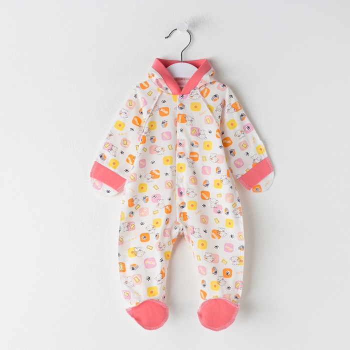 Комбинезон для девочки, рост 46-50 см, цвет микс 503_М