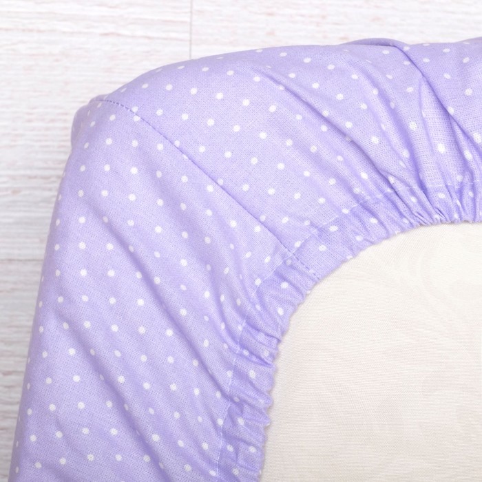 Комплект в кроватку (4 предмета), диз. мышки-балеринки/горошек на фиолетовом
