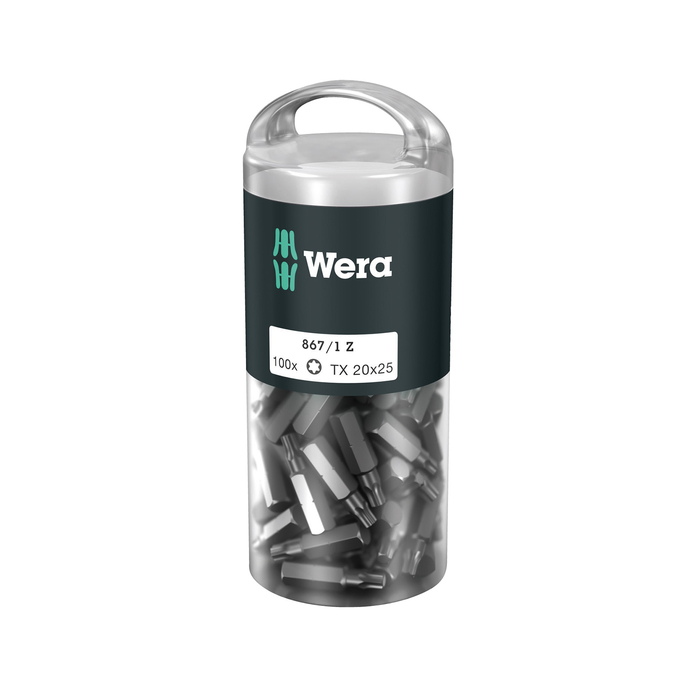 Биты WERA 867/1 Z TORX DIY WE-072448, TX 20x25, 1/4", промоупаковка 100 шт.