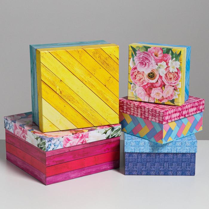 Набор коробок 5 в 1 «Дерево», 22 х 22 х 12 – 14 х 14 х 8 см