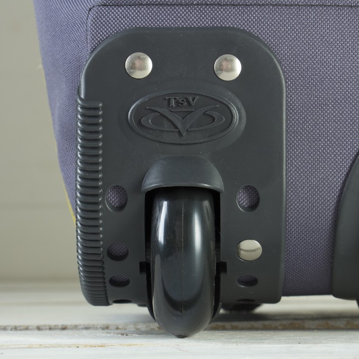 Сумка дачная на колёсах, 1 отдел на молнии, с расширением, цвет горчичный/серый